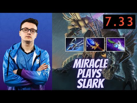 Miracle plays Slark 7.33 - New Slark Build Harpoon - Dota 2 Pro gameplay Immortal