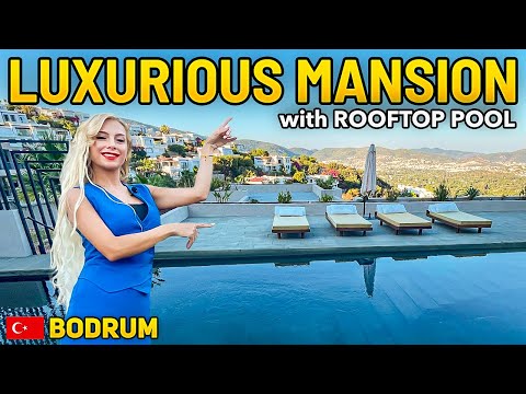DENTRO DE UMA MANSÃO LUXUOSA COM UMA INCRÍVEL PISCINA NO TELHADO! | BODRUM HOUSE TOUR
