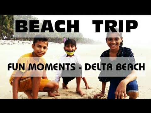 Beach trip fun moments.                                     #deltabeach #indianbeaches #funmoments