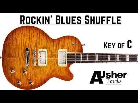 Rocking Blues Shuffle in C | Guitar Backing Track