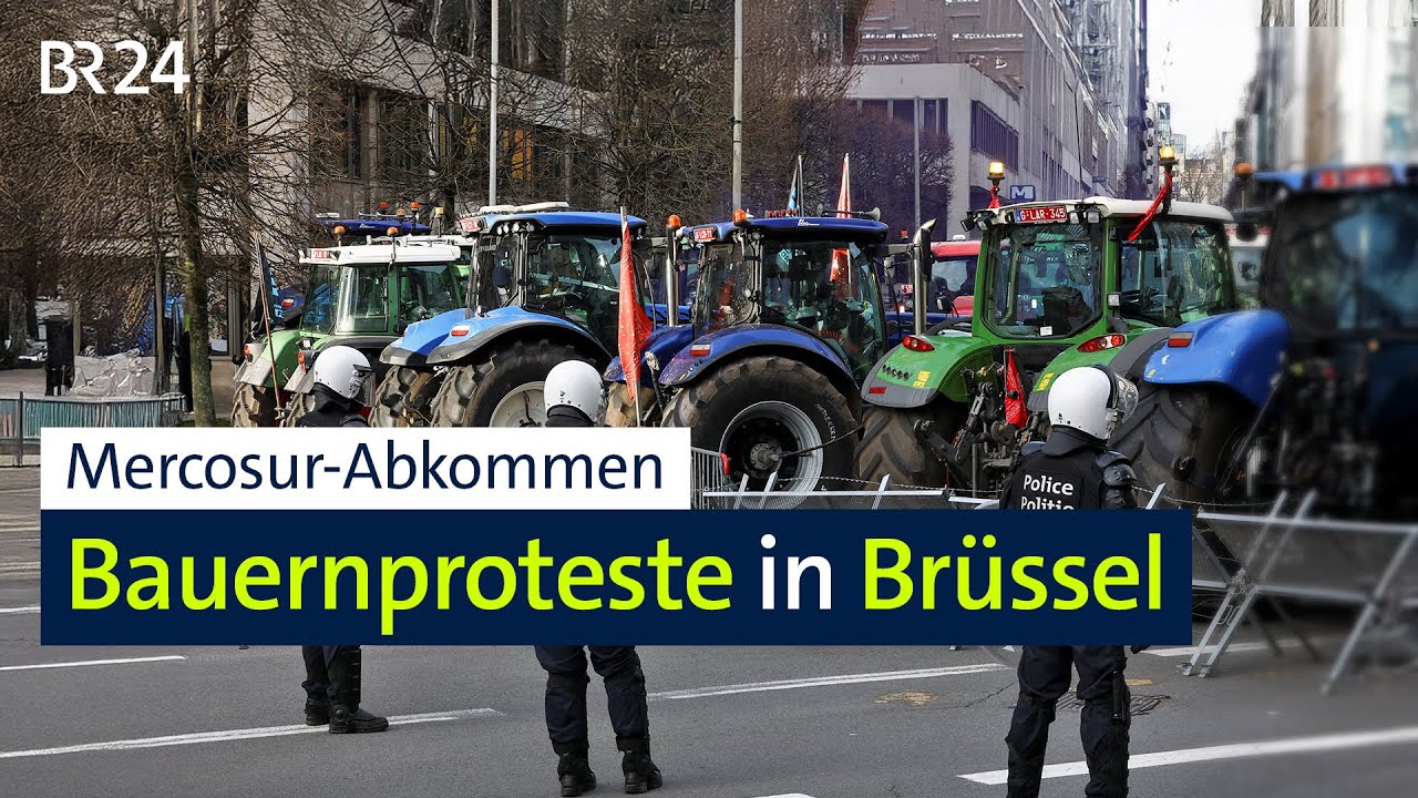 Mercosur-Abkommen: Bauernproteste in Brüssel | BR24
