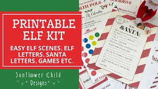 Elf Kit Printable EASY Elf Setups Elf accessories Elf Letters Elf Games