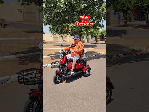 O José realizou o seu sonho de adquirir esse lindo triciclo elétrico.