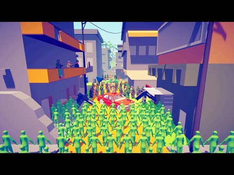 Zombies invaded the City Defend the City - Totally Accurate Battle Simulator TABS