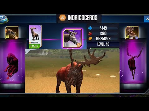 NEW HYBRID INDRICOCEROS MAX LEVER 40 | JURASSIC WORLD THE GAME