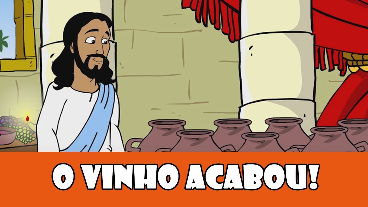 DESENHOS BÍBLICOS - O VINHO ACABOU! O PRIMEIRO MILAGRE DE JESUS