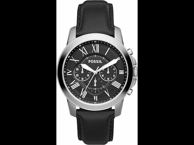 Vídeo relacionado con Fossil Reloj para Hombre Grant, Movimiento cronógrafo de Cuarzo, Caja de 44mm de Acero Inoxidable Plateado con Correa de Acero Inoxidable, FS4736, Tono Plateado y Negro