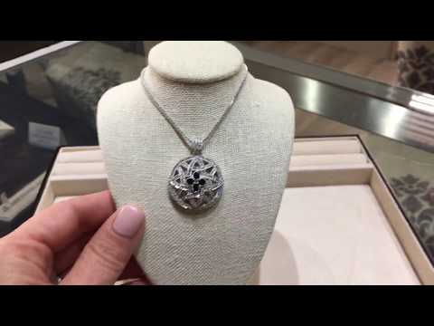 Featured piece of the day 💎Diamond & Blue Sapphire Medallion Pendant Necklace