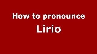 How to pronounce Lirio