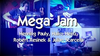 Mega Jam (fusion guitar) Henning Pauly, Haiko Heinz, Robert Resinek & Julian Scarcella HD