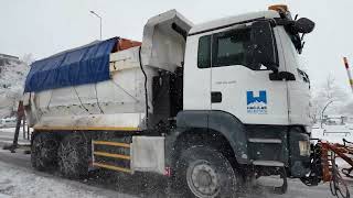 Hacılar Belediyesi Ekipleri Karla Mücadele İçin Sahada