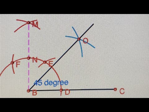 45° angle by compasses and rular | 45° angle by robocompass