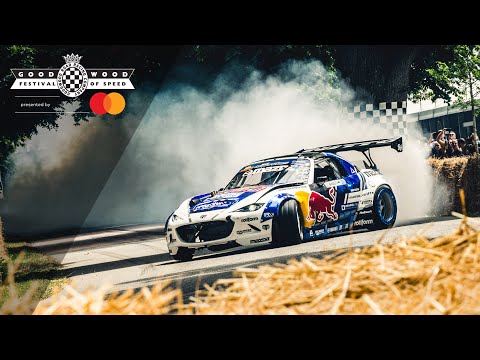 Mad Mike's flame-spitting 1,200hp rotary MX-5 screams at Goodwood