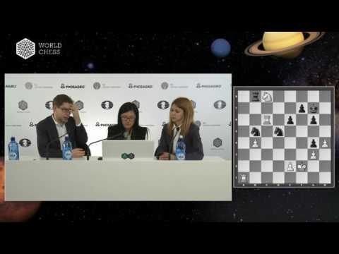 Round 7. Press conference with Hou Yifan and Jon Ludvig Hammer