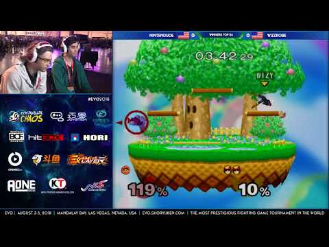 EVO 2018 - Wizzrobe (Falcon) Nintendude (Ices, Marth) Melee Semi-Finals
