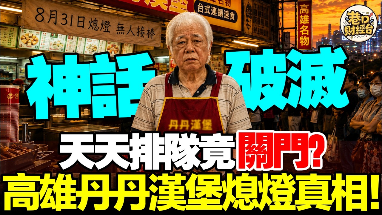 40年南霸天神話破滅？丹丹漢堡熄燈真相：不給外人加盟、二代寧去台積電，為什麼「極致平價」反而害死了老店？#南霸天 #丹丹漢堡熄燈#台積電#商業解密#二代接班#平價美食#餐飲缺工#CP值陷阱