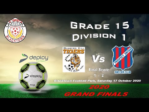2020 U15/1 Deploy Football BDSFA Grand Final Tigers Quakers Hill Red Vs Prospect United