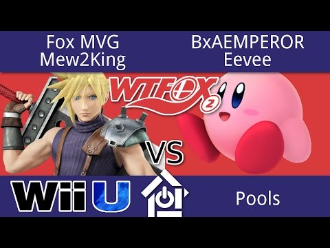 WTFox2 - Fox MVG Mew2King (Cloud) vs BxAEMPEROR Eevee (Kirby) - Smash 4 Pools
