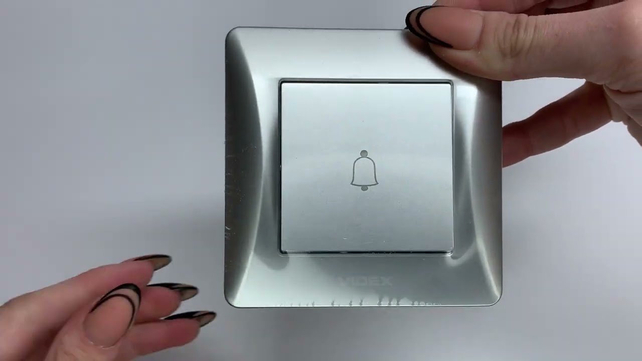 Кнопка звонка серебряный шелк VIDEX BINERA (VF-BNDB1-SS)