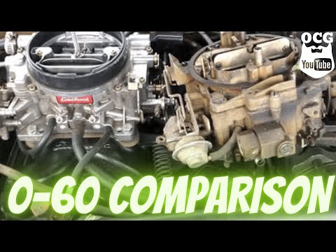 COMPARING THE 0-60 TIMES BETWEEN A QUADRAJET AND AN EDLEBROCK PERFORMER 1406