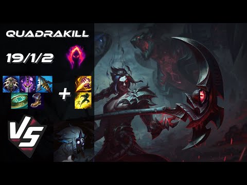 Kayn Jungle vs Kindred [QUADRAKILL] - EU Challenger Patch 14.5.1