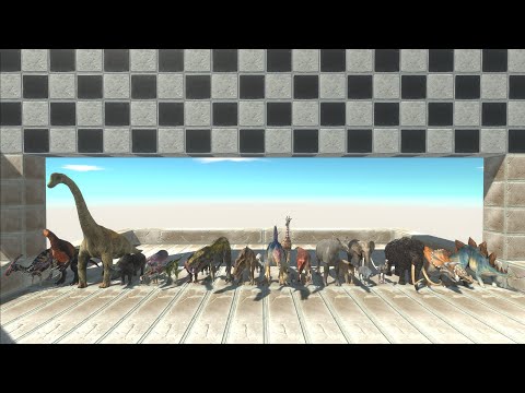 All Dinosaurs & Mammals Speed Race - Animal Revolt Battle Simulator