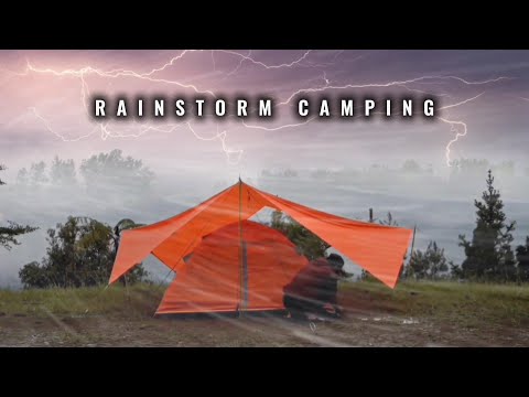 🌧️ 5 Days of Solo Camping in Heavy Rain & Strong Wind (Relaxing Camping ASMR)