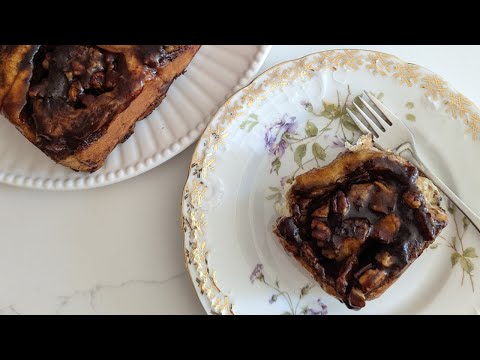 Make Bourbon Peach Sticky Buns - The BEST Recipe Ever