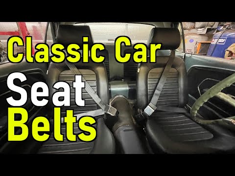 Installing 3-point seatbelts in my 1967 Mustang.