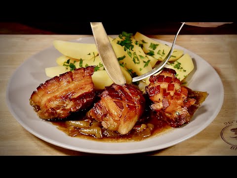 Najlepszy chrupiący boczek pieczony na czarnym piwie!