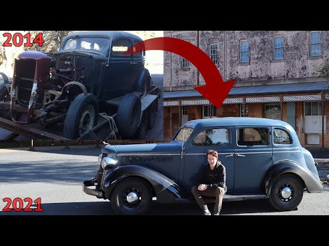 Wrecked Vintage Car - 1935 Dodge - Full Restoration