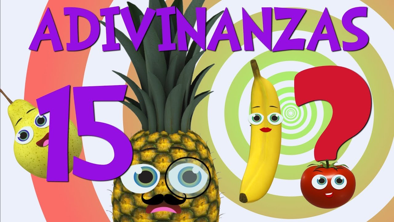 Adivinar Jugando con las 15 Adivinanzas y acertijos de Frutas _ Video para niños