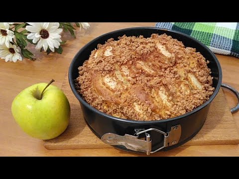 Quick and easy apple and macaroon cake, Sweet in 5 minutes #Asmr