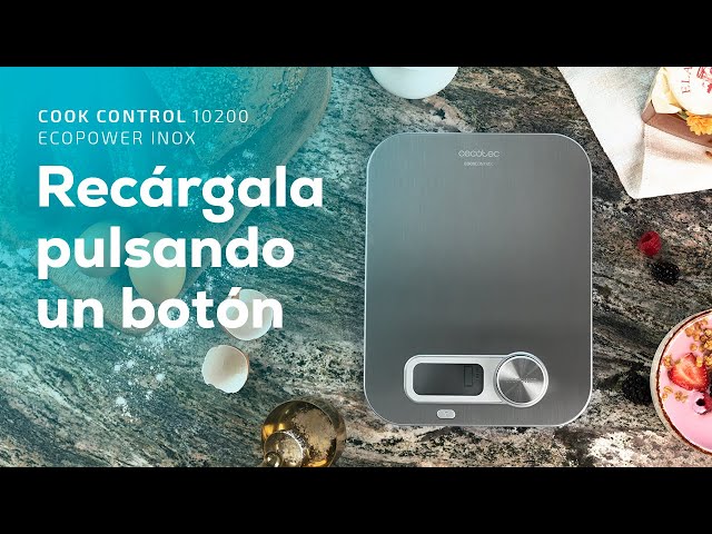 Cecotec Cook Control 10200 EcoPower Inox Báscula de Cocina video