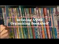 Relaxing ASMR Organizing Bookshelf Turning Pages No Talking