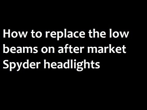 Replacing Low Beams on Spyder After Market Headlights - Chevrolet Cobalt, Pontiac G5 and Pursuit