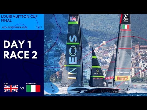 Louis Vuitton Cup Final Race 2 | INEOS Britannia vs Luna Rossa Prada Pirelli | Full Replay