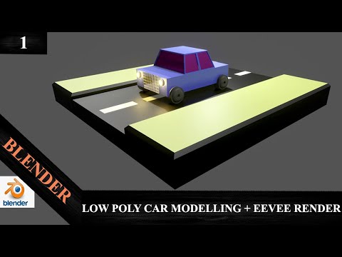 LOW POLY CAR 3D MODELLING IN BLENDER & EEVEE RENDERING || BLENDER BEGINNERS TUTORIAL#1
