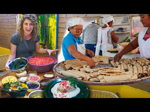 , title : 'WE ATE THE MEXICAN FLAG DISH! 🇲🇽 Chiles en Nogada + Mexican Street Food Tour in Oaxaca, Mexico'