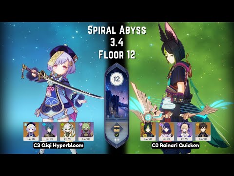 When You Lose 50/50 and Got Qiqi Copies (ft. Rainari) - Spiral Abyss 3.4 Floor 12 | Genshin Impact