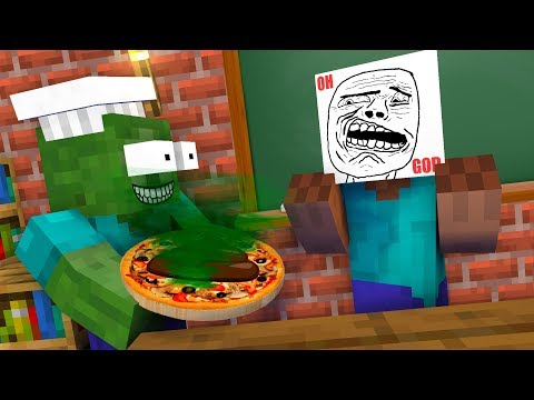 Monster School : COOKING CHALLENGE CHALLENGE - Minecraft Animation