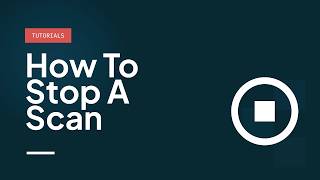 How to Stop a scan