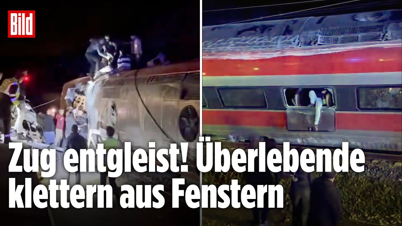 SCHOCK IN CÓRDOBA: Hochgeschwindigkeitszug kollidiert – Tote, Verletzte nach Entgleisung in Spanien