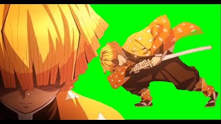 Download lagu Green screen  Zentisu Thunder breathing first form ⚡ [free]with sound mp3