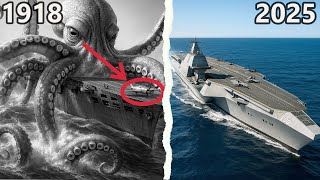 🚢 Shocking Evolution - From  Argus  to Gerald Ford Aircraft Carriers Timeline. Ship transformation