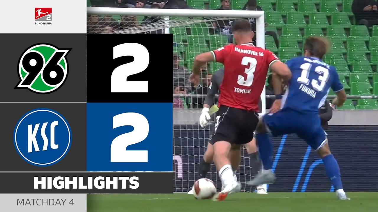 Late Equalizer | HANNOVER 96 - KARLSRUHER SC | Highlights | Matchday 4 – Bundesliga 2 2026/27