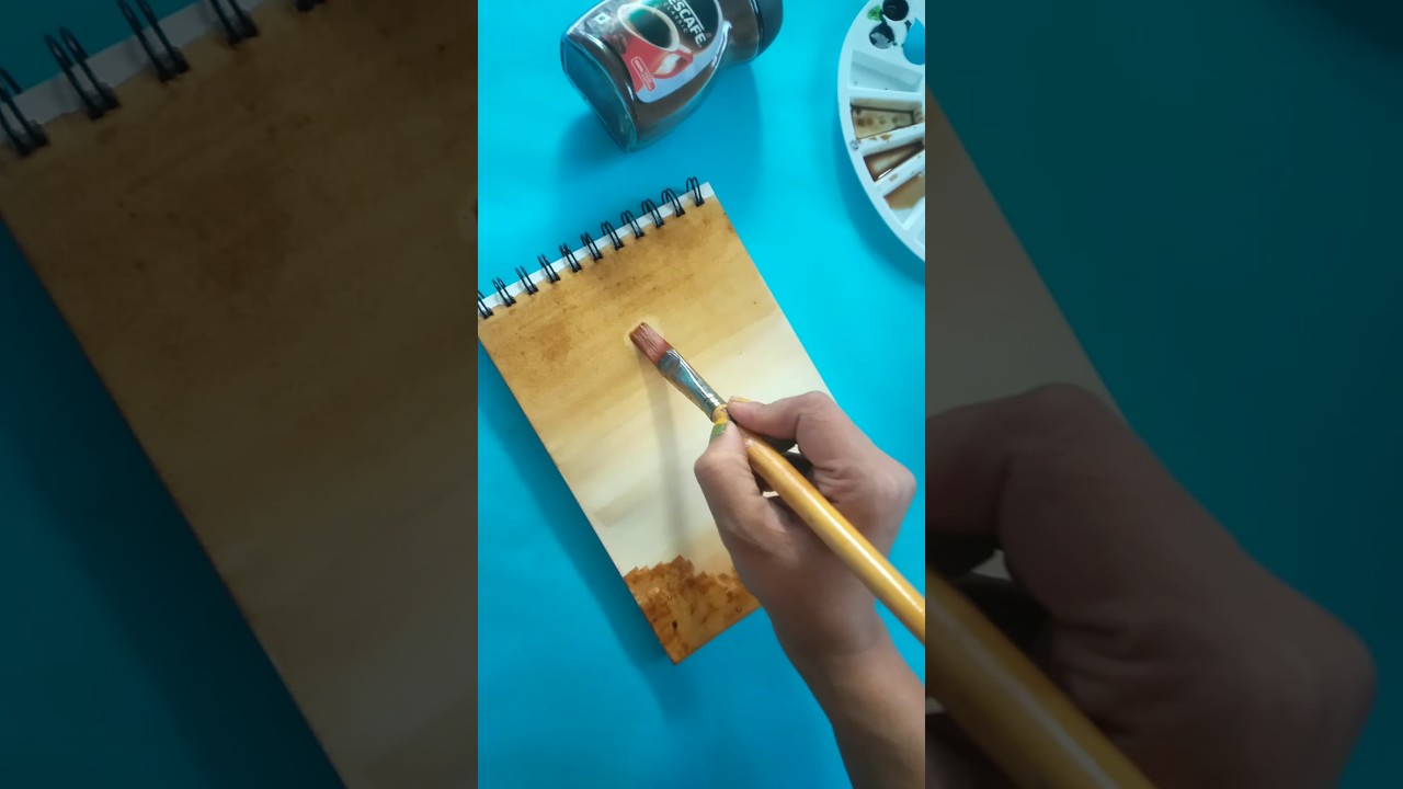 Coffee ☕ Painting 🤩 #shorts #art