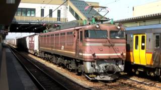 preview picture of video '【日本海縦貫線】JR貨物 EF81-39 貨物列車・新津駅 freight train Arrival&Departure'