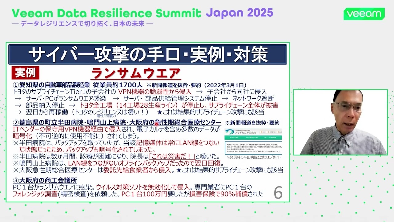Veeam Data Resilience Summit Japan 2025【特別講演】ITが苦手な中小企業の経営者向け サイバー攻撃対策 基本編 video