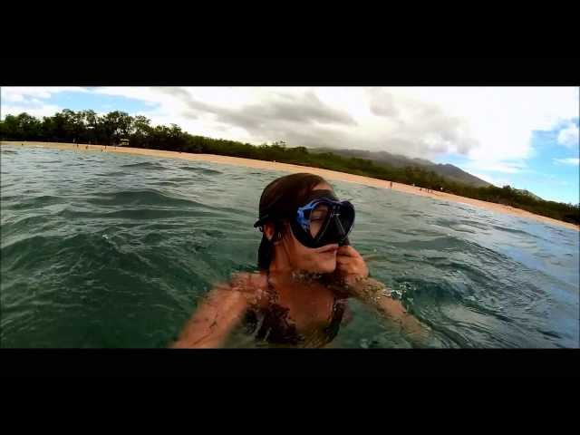 Female Freediving Big Beach Maui